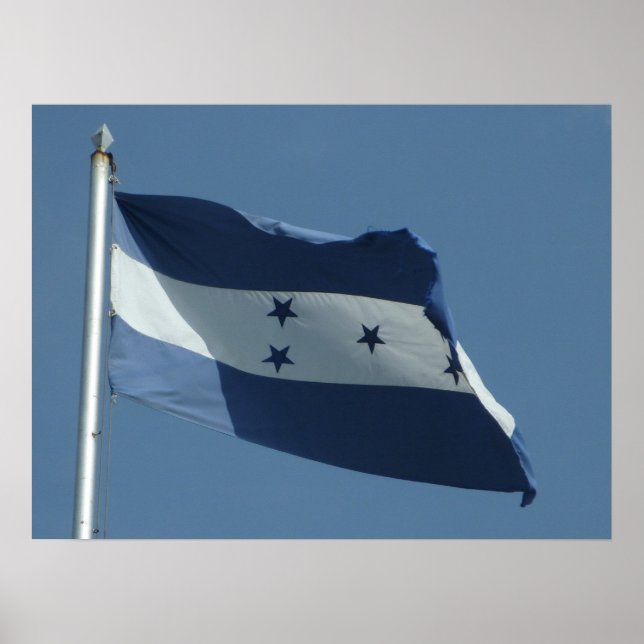 Póster bandera de honduras (Frente)