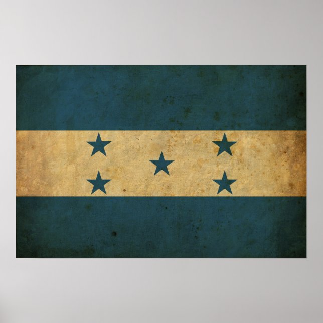 Póster Bandera de Honduras de época (Frente)