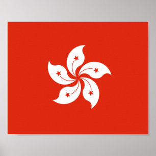 Póster Bandera de Hong Kong