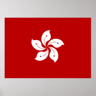 Póster Bandera de Hong Kong