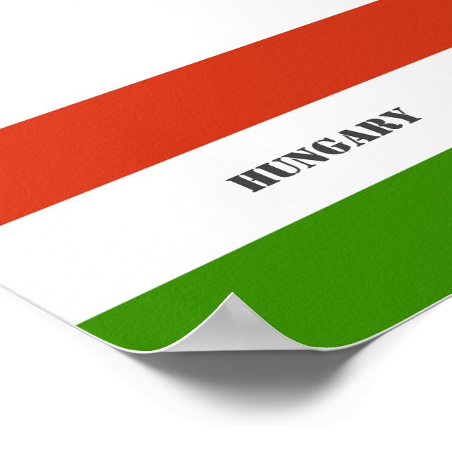 Póster Bandera de Hungría, Budapest (Esquina)