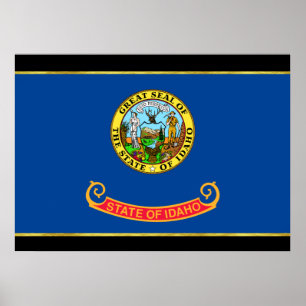 Póster Bandera de Idaho