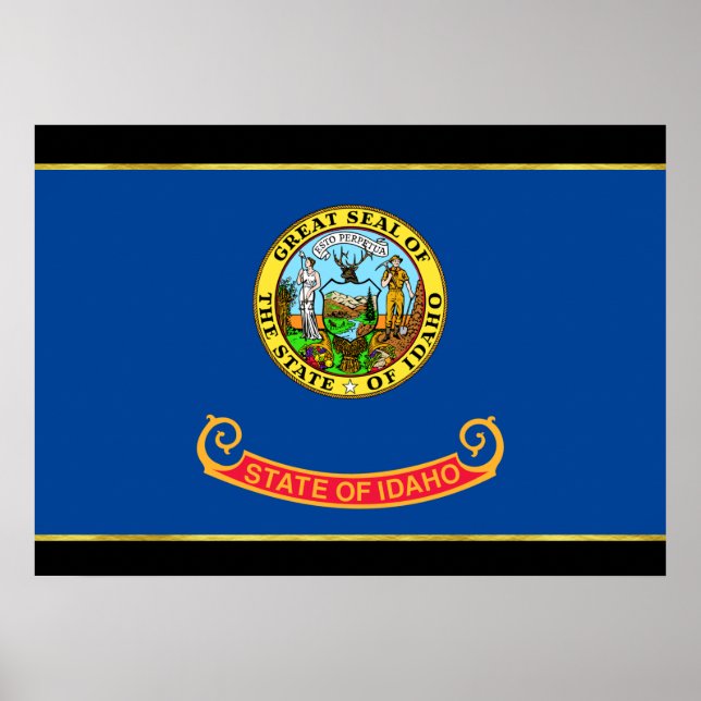 Póster Bandera de Idaho (Frente)
