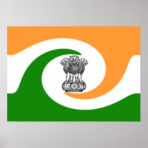 Póster Bandera de India