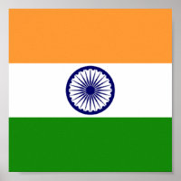 Bandera de India Poster11x11