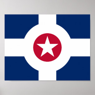 Póster Bandera de Indianápolis, Indiana