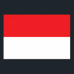 Póster Bandera de Indonesia<br><div class="desc">Bandera indonesia con colores y forma oficiales.</div>