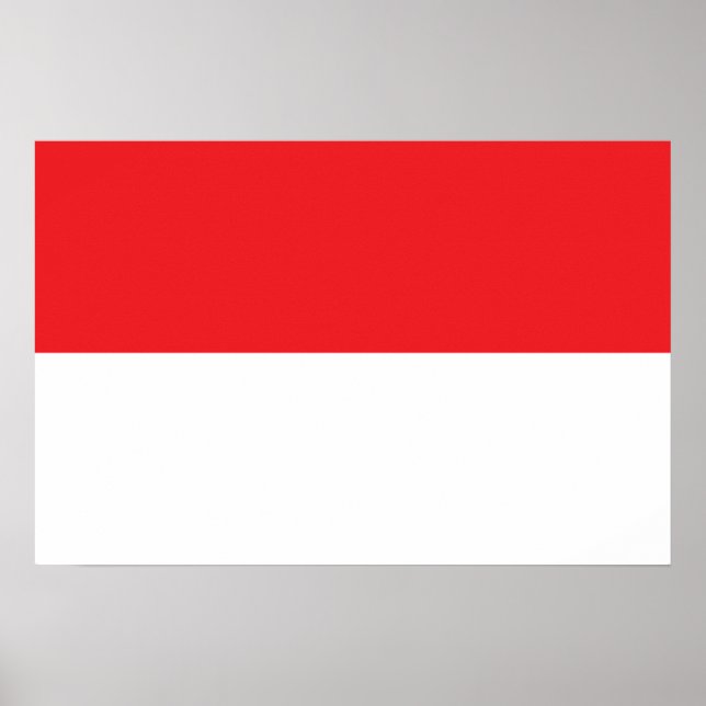 Póster Bandera de Indonesia (Frente)