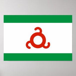 Póster Bandera de Ingusetia