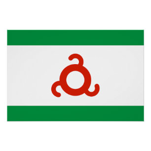 Póster Bandera de Ingusetia