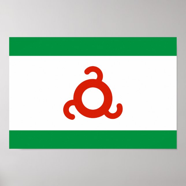 Póster Bandera de Ingushetia (Frente)