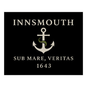 Póster Bandera de Innsmouth - "Sub Mare, Veritas" Est. 16