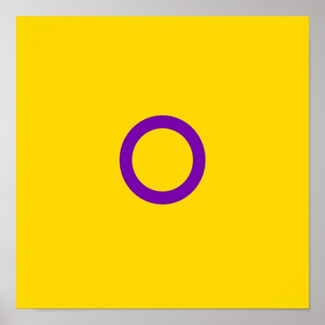 Póster Bandera de Instersex (Frente)
