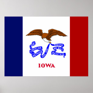 Póster Bandera de Iowa