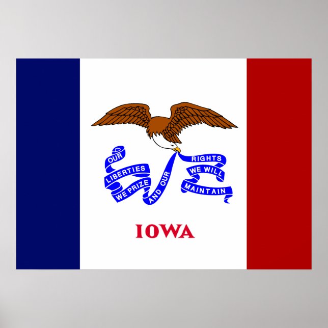 Póster Bandera de Iowa (Frente)