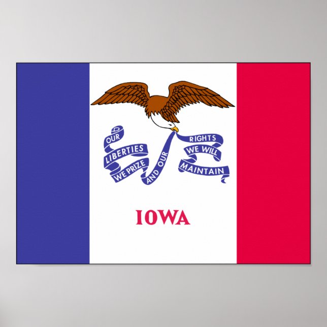 Póster Bandera de Iowa (Frente)