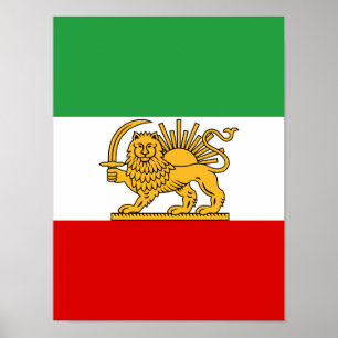 Póster Bandera de Irán (1964–1980)