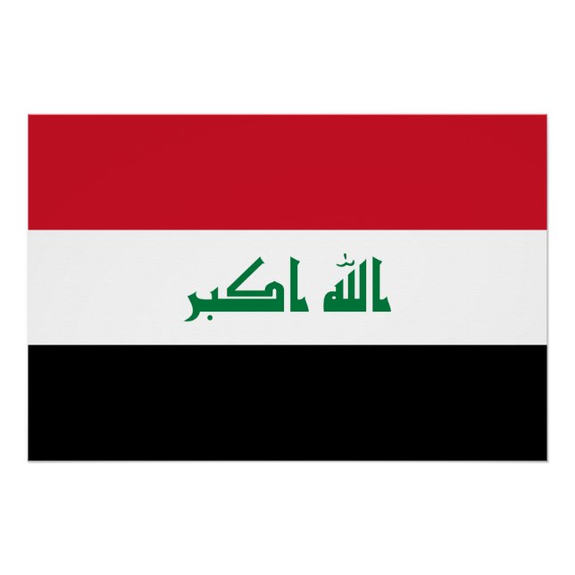 Póster Bandera de Iraq (Anverso)