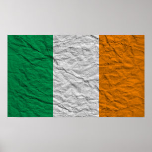 Póster bandera de Irlanda