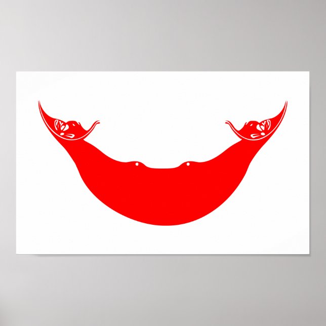Póster Bandera de Isla de Pascua (Frente)