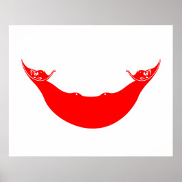 Póster Bandera de Isla de Pascua (Rapa Nui)