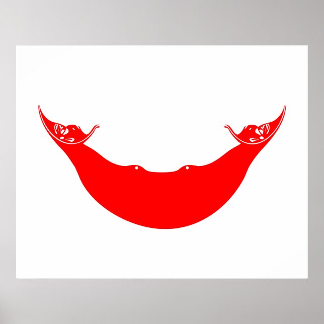 Póster Bandera de Isla de Pascua (Rapa Nui) (Frente)