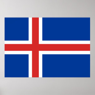 Póster Bandera de Islandia