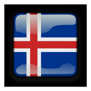 Póster Bandera de Islandia
