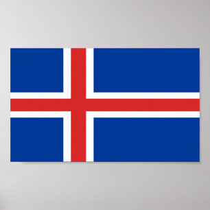 Póster Bandera de Islandia
