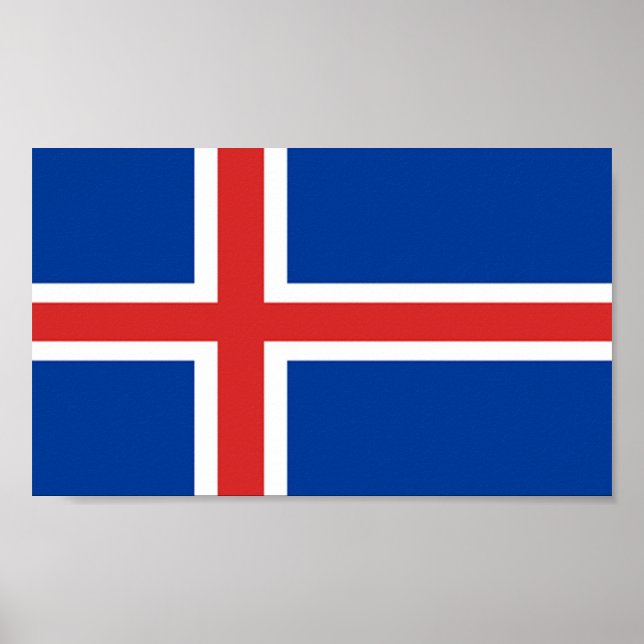 Póster Bandera de Islandia (Frente)
