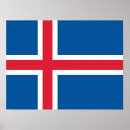 Póster Bandera de Islandia