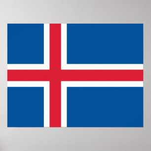 Póster Bandera de Islandia
