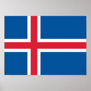 Póster Bandera de Islandia