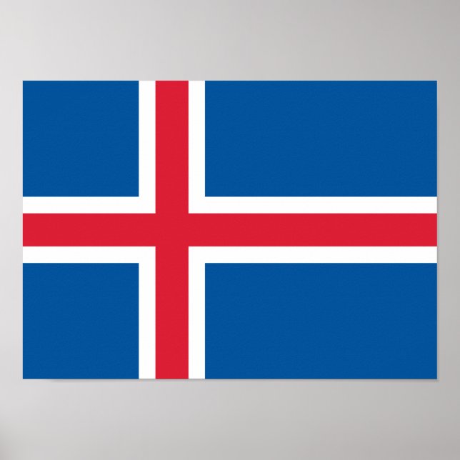 Póster Bandera de Islandia (Frente)