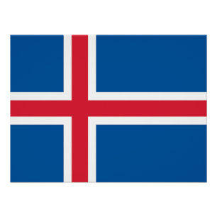 Póster Bandera de Islandia