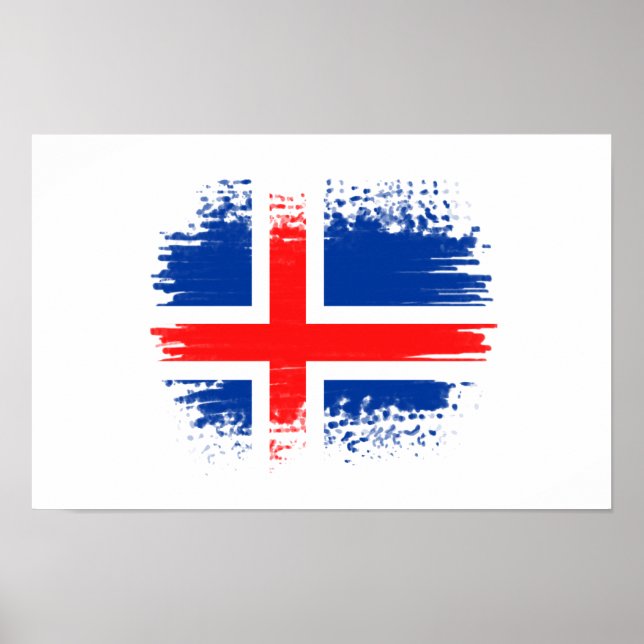 Póster Bandera de Islandia (Frente)