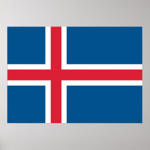 Póster Bandera de Islandia