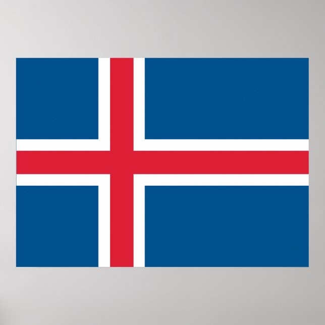 Póster Bandera de Islandia (Frente)