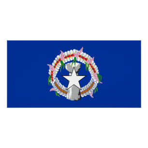 Póster Bandera de Islas Marianas del Norte