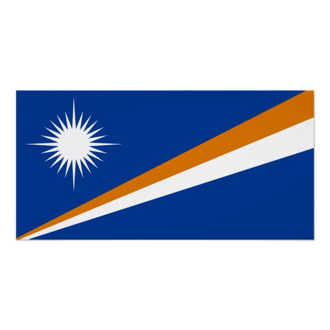 Póster Bandera de Islas Marshall (Anverso)
