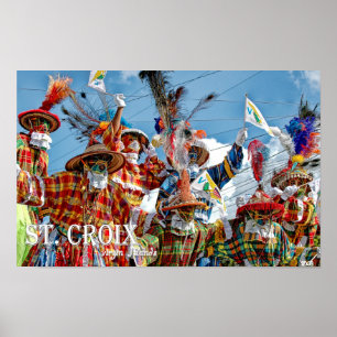 Póster Bandera de Islas Vírgenes de los EE. UU. Moko Jumb