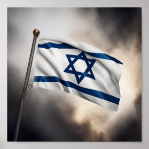 Póster Bandera de Israel