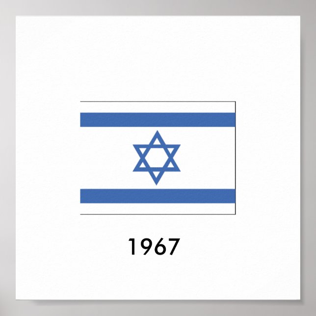 Póster Bandera de Israel 1967 (Frente)