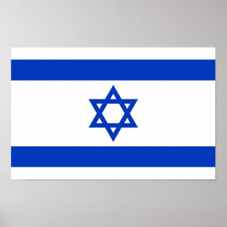 Póster Bandera de Israel - Bandera israelí - Estrella de