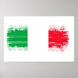 Póster Bandera de Italia
