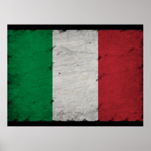 Póster bandera de italia