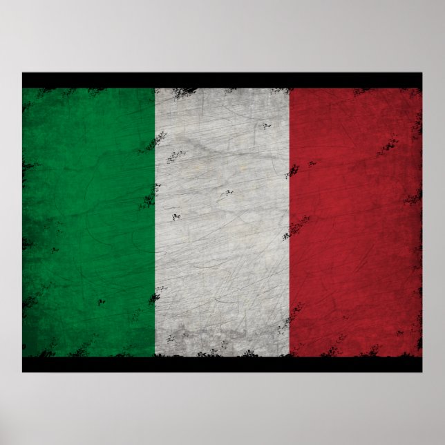 Póster bandera de italia  (Frente)