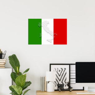 Póster Bandera de Italia