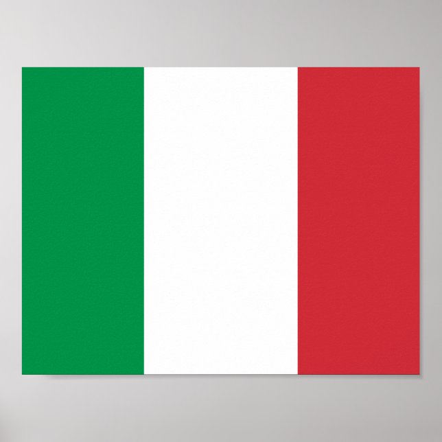 Póster Bandera de Italia Poster (Frente)