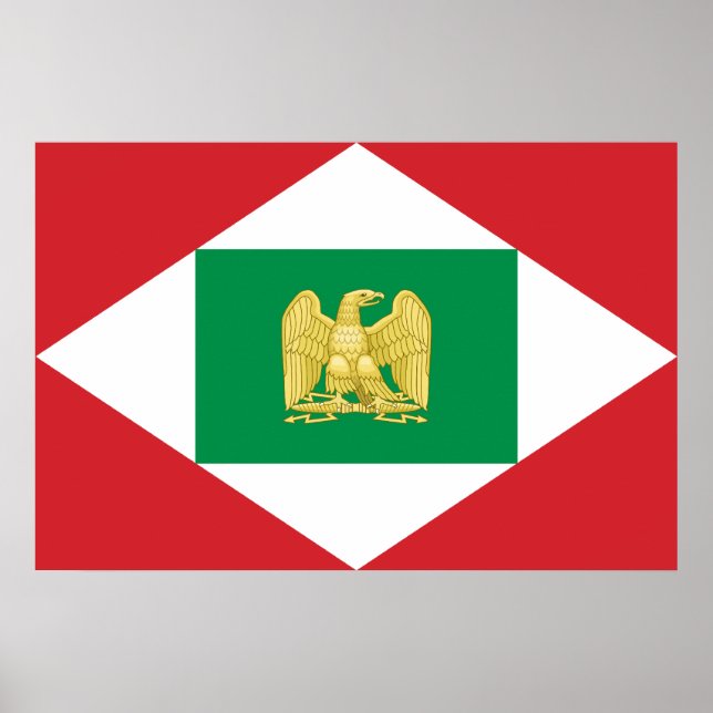 Póster Bandera de Italia, Reino Napoleónico (Frente)